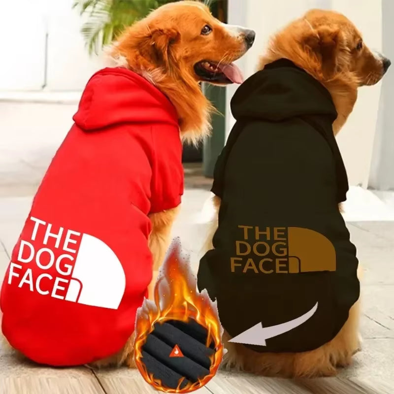 Dog Clothes Winter Hoodies Dog Face Wind Coat Warm for Small Medium Dogs Jacket Sweatshirt French Bulldog Jacket Clothing