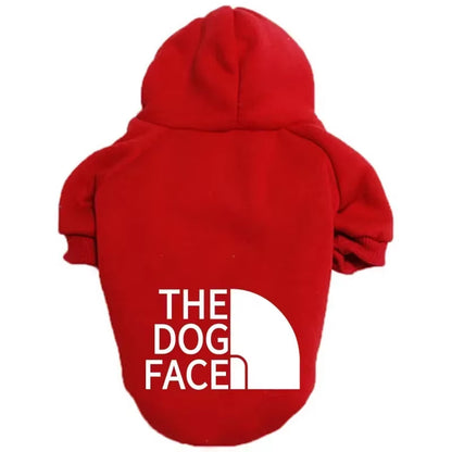 Dog Clothes Winter Hoodies Dog Face Wind Coat Warm for Small Medium Dogs Jacket Sweatshirt French Bulldog Jacket Clothing