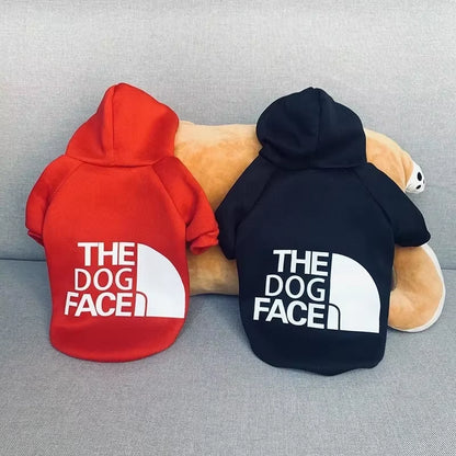 Dog Clothes Winter Hoodies Dog Face Wind Coat Warm for Small Medium Dogs Jacket Sweatshirt French Bulldog Jacket Clothing