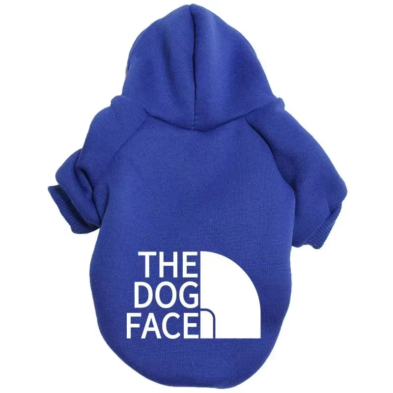 Dog Clothes Winter Hoodies Dog Face Wind Coat Warm for Small Medium Dogs Jacket Sweatshirt French Bulldog Jacket Clothing