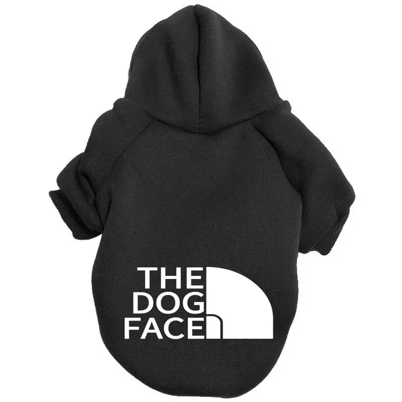 Dog Clothes Winter Hoodies Dog Face Wind Coat Warm for Small Medium Dogs Jacket Sweatshirt French Bulldog Jacket Clothing