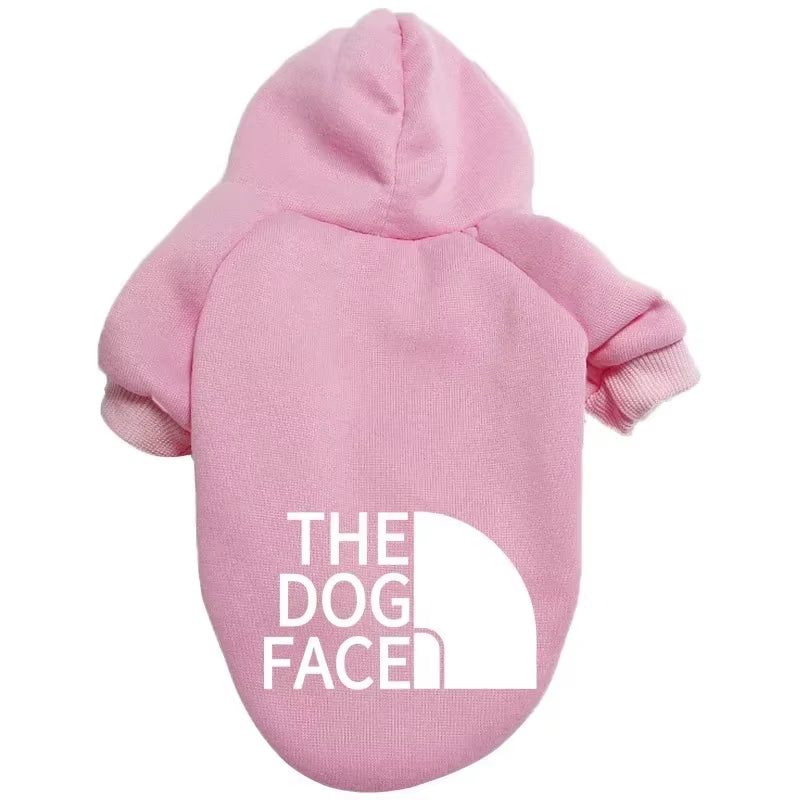 Dog Clothes Winter Hoodies Dog Face Wind Coat Warm for Small Medium Dogs Jacket Sweatshirt French Bulldog Jacket Clothing